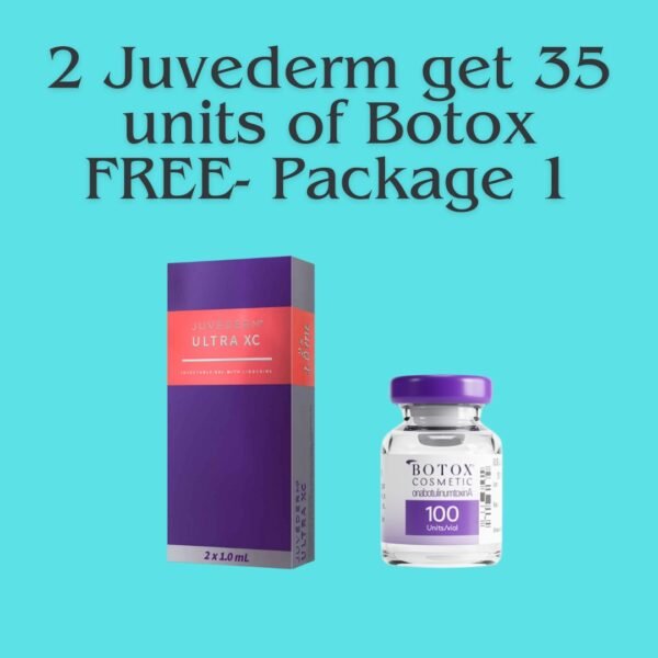 2 Syringes of Juvederm, get 35 units of BOTOX FREE- Package 1